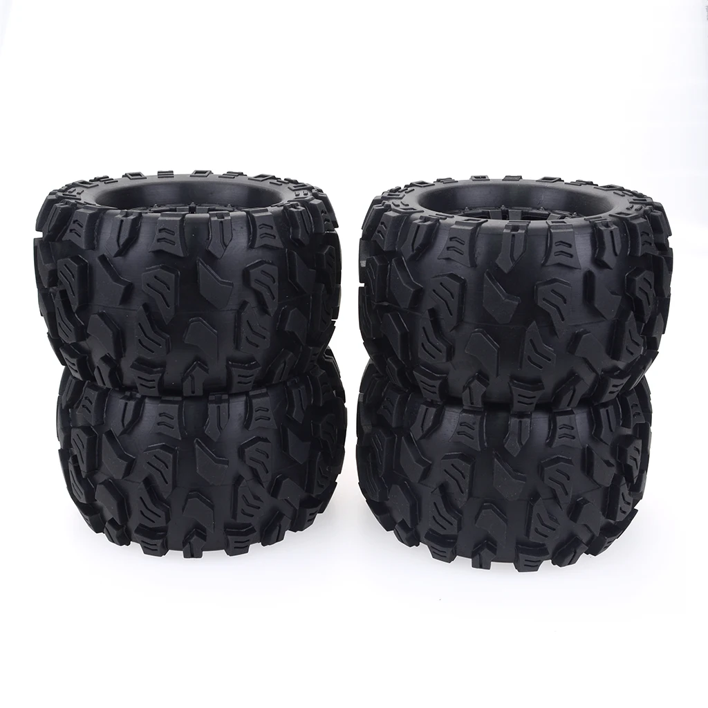 ZD Racing 4PCS 125MM 1/10 Monster Truck Tire Rubber Rocks Tyres 12mm Wheel Hex for RC Crawler Axial Traxxas Tamiya Kyosho