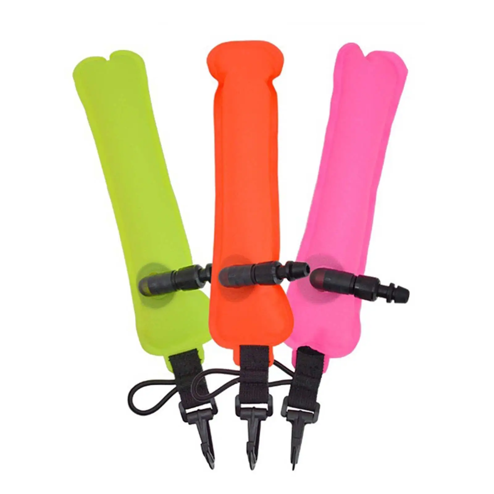 Surface Marker Buoy, Surface Marker Tube, Diving Accessory, with Hanging Carabiner, Snorkeling Closed Bottom Tube