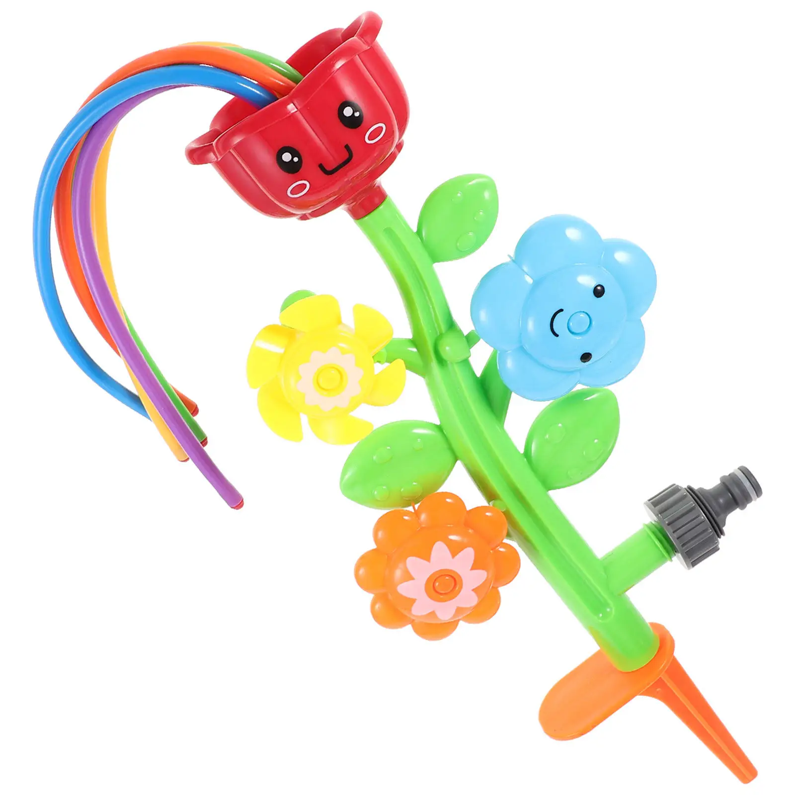 

Water Sprinkler for Kids Flower Design Outdoor Swirl Spray Sprinkler Colorful Rotatable Flower Shape Garden Backyard Summer