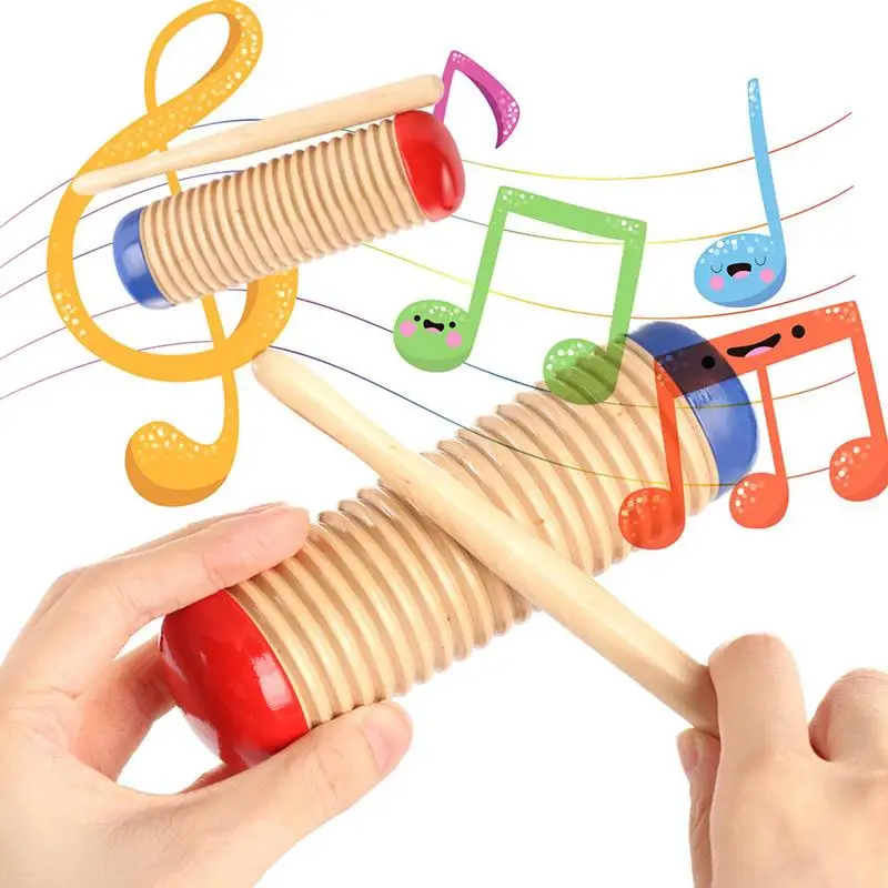 Kids Guiro Instrument Early Percussion Instruction Guiro Instrument Training Musical Tone With Musical Training Tool For