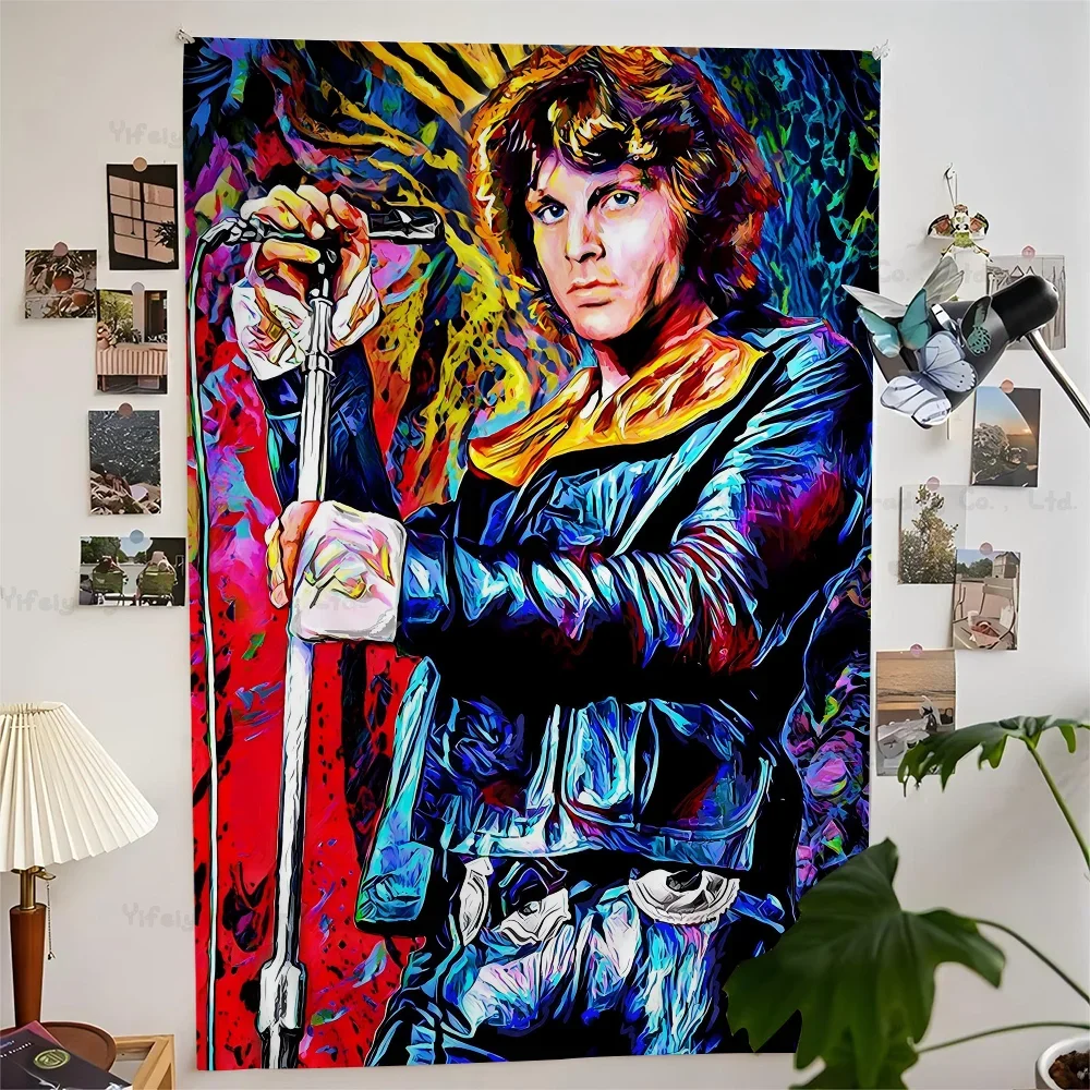 

The Doors Jim Morrison Colorful Tapestry Wall Hanging Hanging Tarot Hippie Wall Rugs Dorm Wall Art Decor