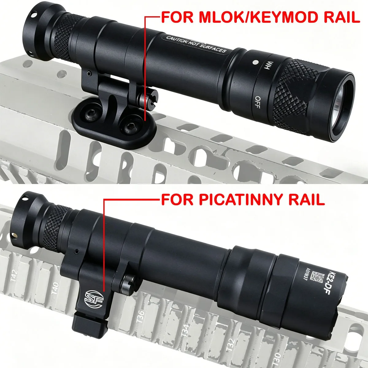 Surefire Tactical M340C M640DF Flashlight M640 M340V Scout Light LED 20mm Picatinny Rail with M-lok Mount Airsoft Hunting Lamp