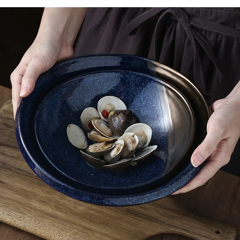 Japanese ceramic fruit bowl cold noodle tableware salad household rice hotel restaurant mixing