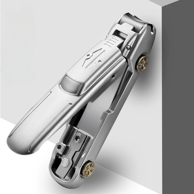 stainless-steel-folding-nail-clipper-scissors-car-style-manicure-kit-with-powder-casting-sharp-precision-cut-durable-home-tool