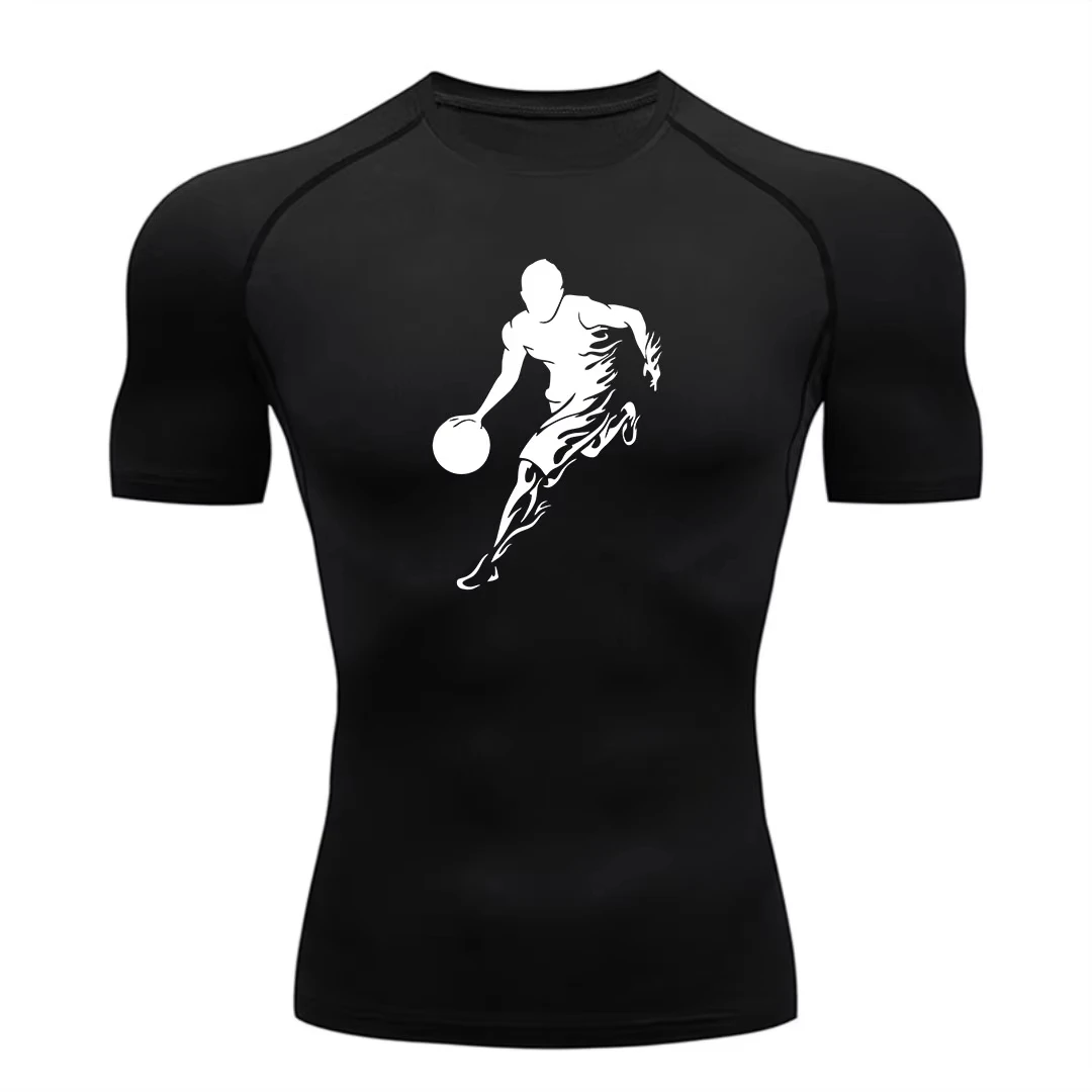 

Anime Men's Compression Shirt Fitness Sport Running Tight Gym TShirts Athletic Workout Quick Dry Tops Tee Summer top S-3XL 047