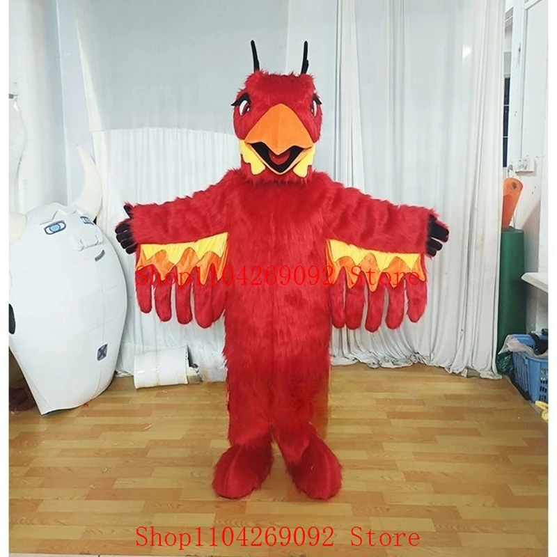 

Fur Falcon Mascot Costume Chick Cosplay Cartoon Character Eagle Bird Mascotte Costume Birthday Cosplay Maskote Carnival Suit