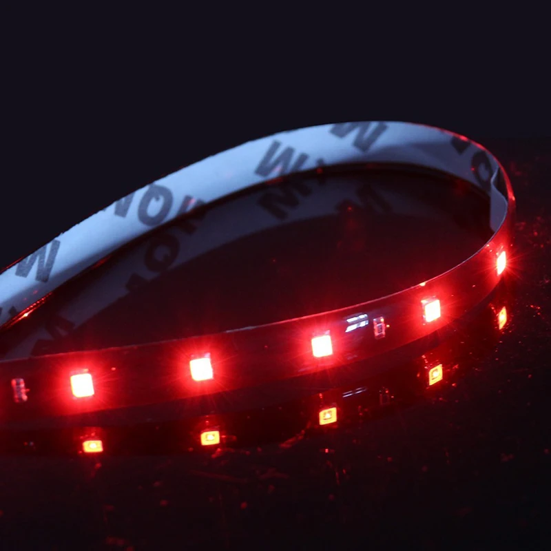 Car LED Strip Styling Decorative Ambient Light 30CM 15 SMD Lamp Waterproof LED Flexible Atmosphere Light White Red Yellow Bule