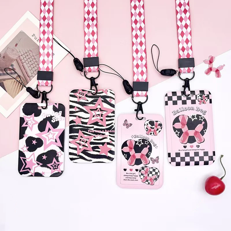 Cartoon student school card case, campus card, meal card protective cover, employee collar work ID protective cover