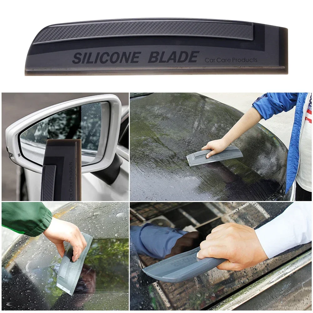 Non-Scratch Flexible Soft Silicone Handy Squeegee Car Wrap Tools Water Window Wiper Drying Blade Clean Scraping Film Scraper