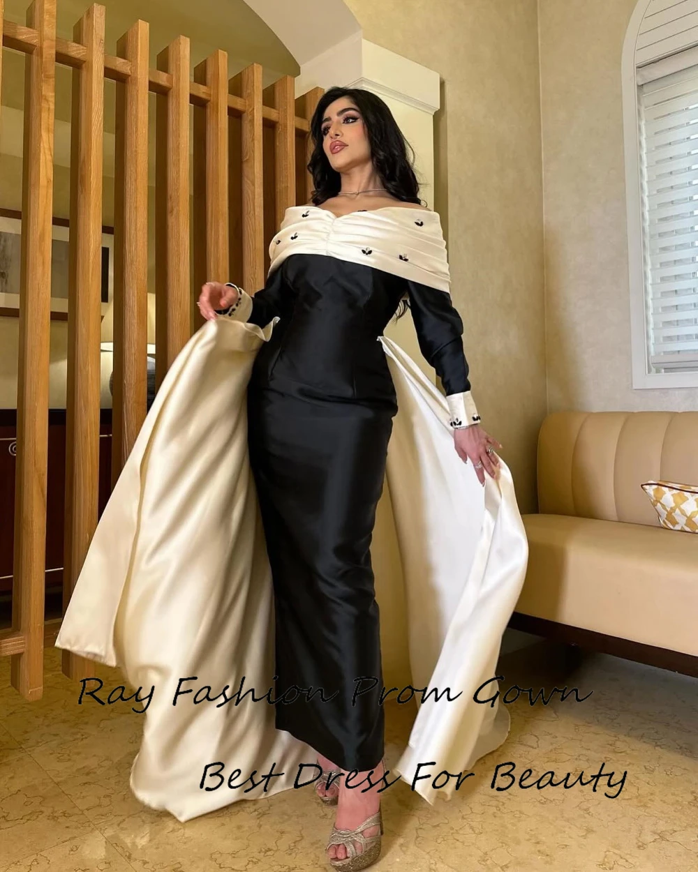 

Fashionable A Line Evening Dress Cocktail Dress Elegant Crystal Pretty Off The Shoulder Princess Vestido De For Sexy Women
