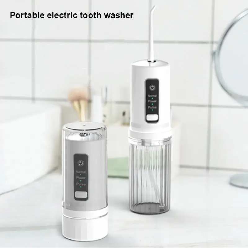 3.5W Oral Irrigator Rechargeable Water Flosser Portable Dental Water Jet Floss 230ml Water Tank 3 Mode Waterproof Teeth Cleaner