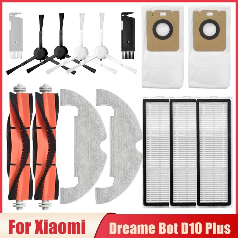 

Аксессуары для робота-пылесоса Xiaomi Dreame Bot D10 Plus RLS3D, НЕРА-фильтр, Швабра, тканевые мешки для пыли, запчасти для основной боковой щетки