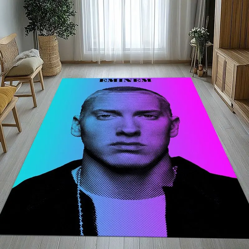 Fashion Rap God Slim Shady Eminem Hiphop Area Rug,Soft Non-Slip Carpet Mat for Living Room Bedroom,Sofa Floor Rug,Home Decor
