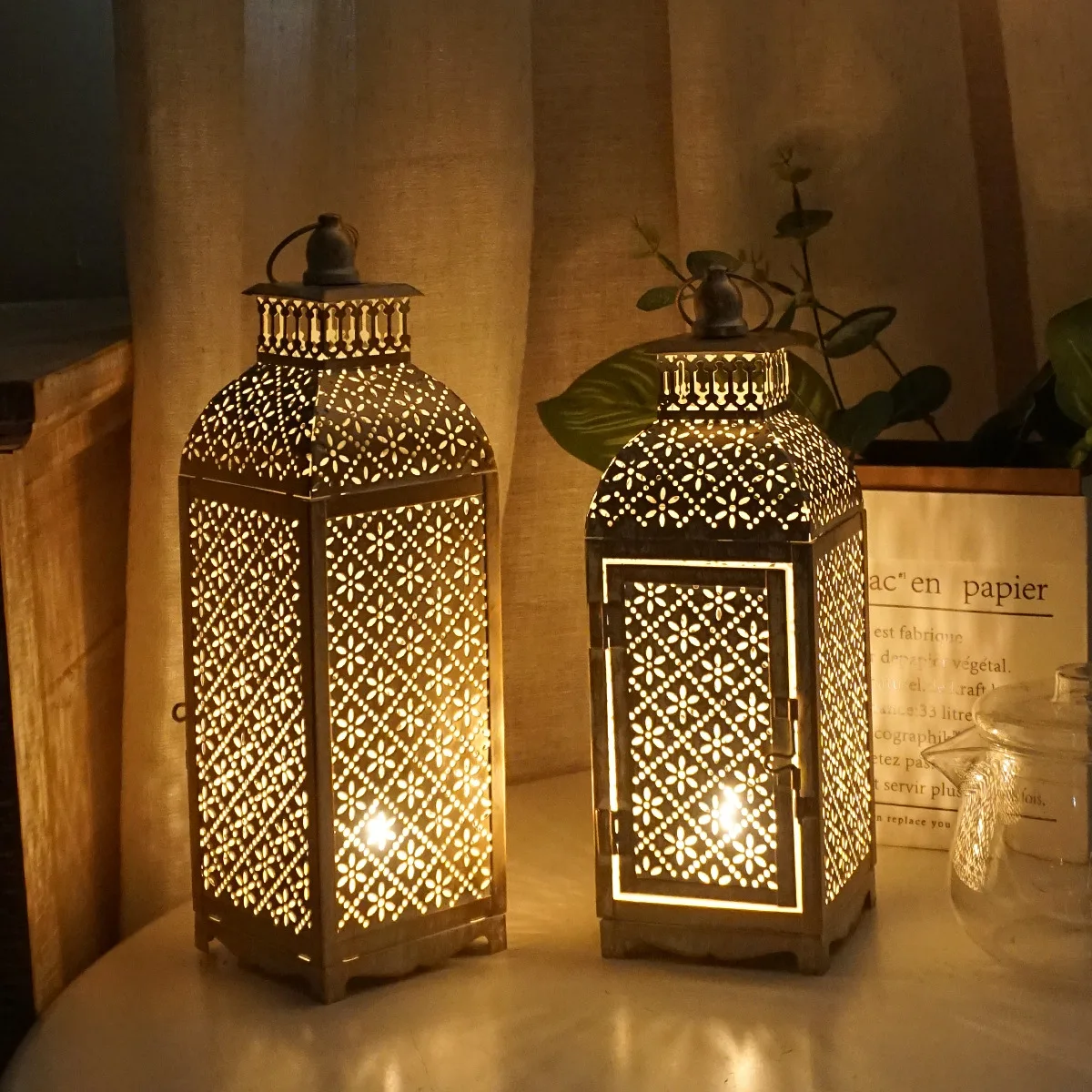 

TUME free labeling Moroccan candlestick retro light luxury tower handicrafts European home decoration
