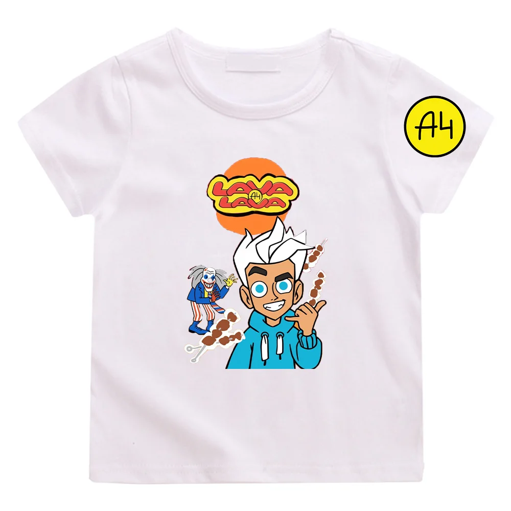 Merch A4 Lamba Cotton T-shirt Short Tops Boys Tshirt Y2k Tees Влад Бумага А4 Summer Anime Tees Kids Clothes Girls Tops Vlad A4