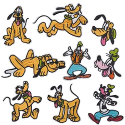 Iron on Cute dog Animal Patches Set for Kids Clothing DIY T-shirt Applique Heat Transfer Vinyl Goofy Patch Stickers Thermal Pres