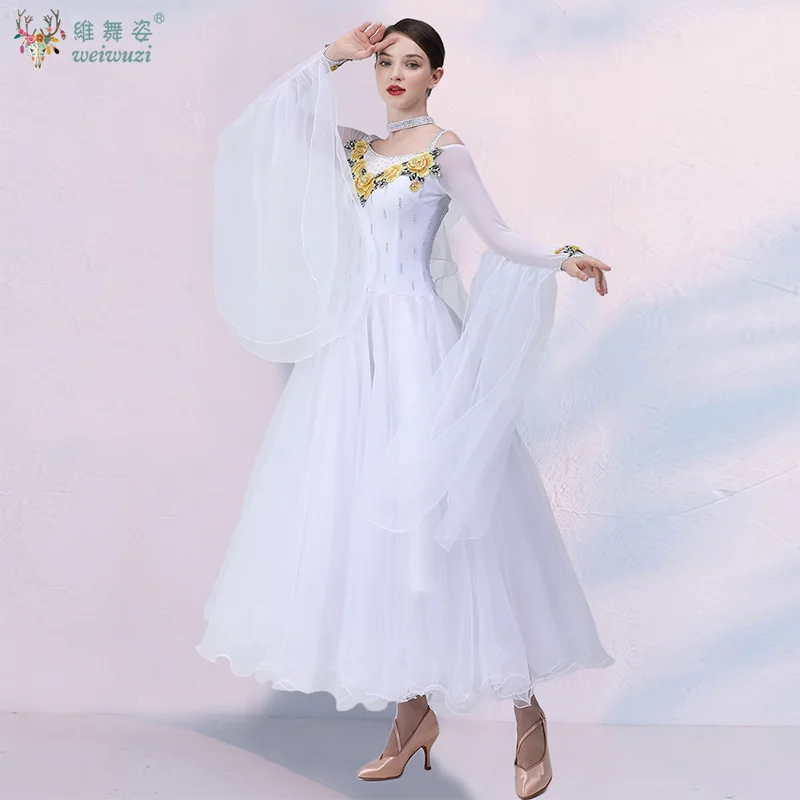 Ballroom Dancing Competition Dresses Women's Luxury AB Stone Performance Costumes Waltz Social Modern Dance Big Swing Dress