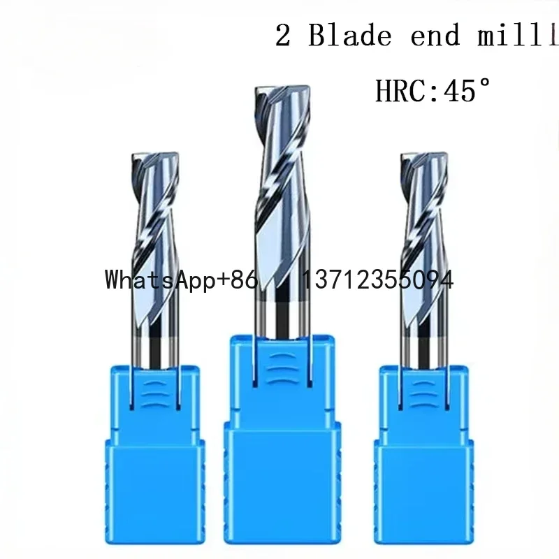 

HRC45 2-зубая концевая фреза 1,5 мм 1 ~ 12 мм 1 ~ 20 мм 6 мм 8 мм 12 мм 50л 60л 75л 80л 100л Твердосплавная фреза с ЧПУ по металлу Фреза металл