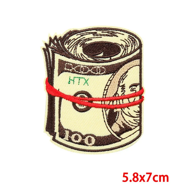 Iron On Patches for Clothes Dollar Clothing Stickers Fabric Sewing Embroidered Patch Thermal Adhesive Applique Fusible Badges