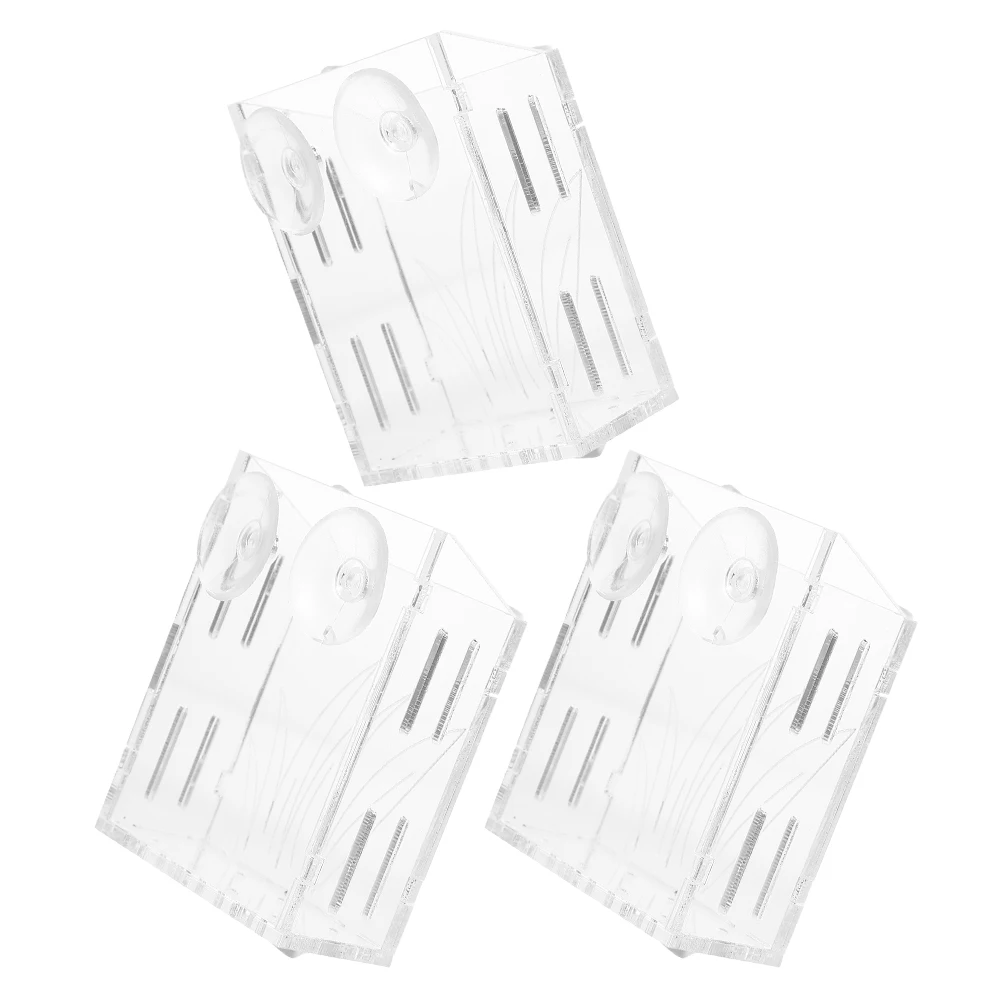 Soportes para plantas de acuario, decoraciones para peceras, maceteros transparentes para colgar en la pared, tazas acrílicas, cría de plantas acuáticas, 3 uds.
