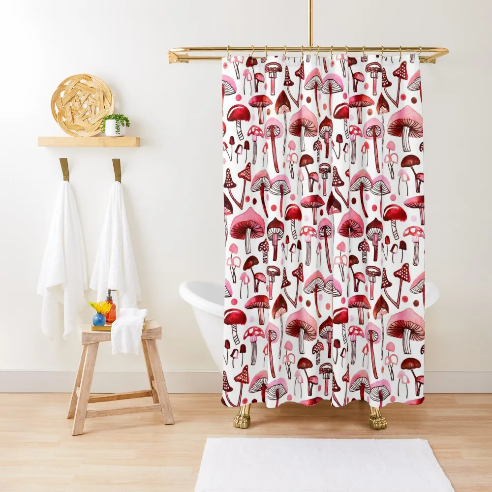 

Pink Mushrooms Shower Curtain Waterproof Fabric Shower Bathroom Accessorys Shower Bathroom Waterproof Fabric Bathroom Curtain
