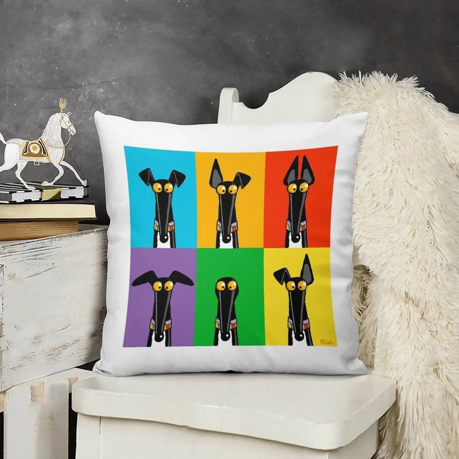 

Greyhound Semaphore Throw Pillow Decorative pillow case autumn decoration Pillow Case Christmas