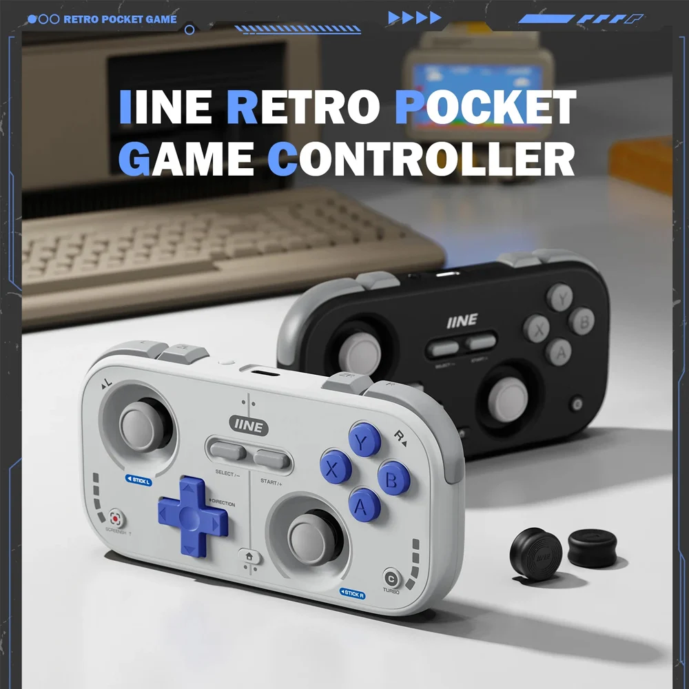 

Ретро-геймпад для Nintendo Switch 2/1, Steam Deck, Android, iOS, телефонов, игровых консолей, IINE Pocket Gamepad, версия для ПК
