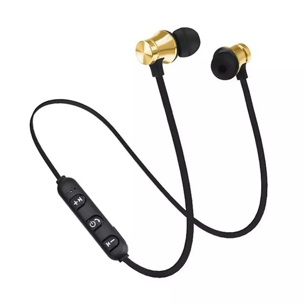 Sports In Ear Hanging Neck Style Headphones  Magnetic Wireless  Quick Pairing  Long Battery Life Silver/Gold/Blue