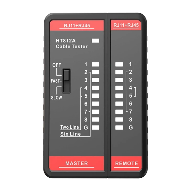 A98E-Wire Telephone Line Test Meter HT812A Cable Tester Line Finder RJ11 RJ45 Cable Toner Line Finder Tool