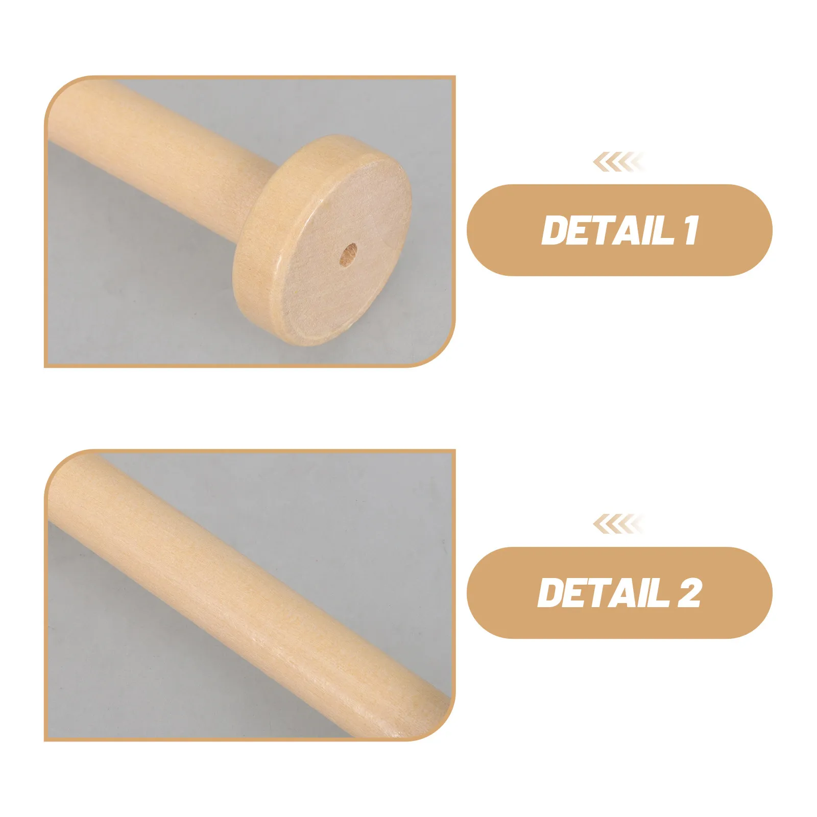5Pcs Wooden Spools Natural Vintage Textile Bobbins Smooth Design for DIY Sewing Ribbon Yarn Cord Projects Rustic view 3