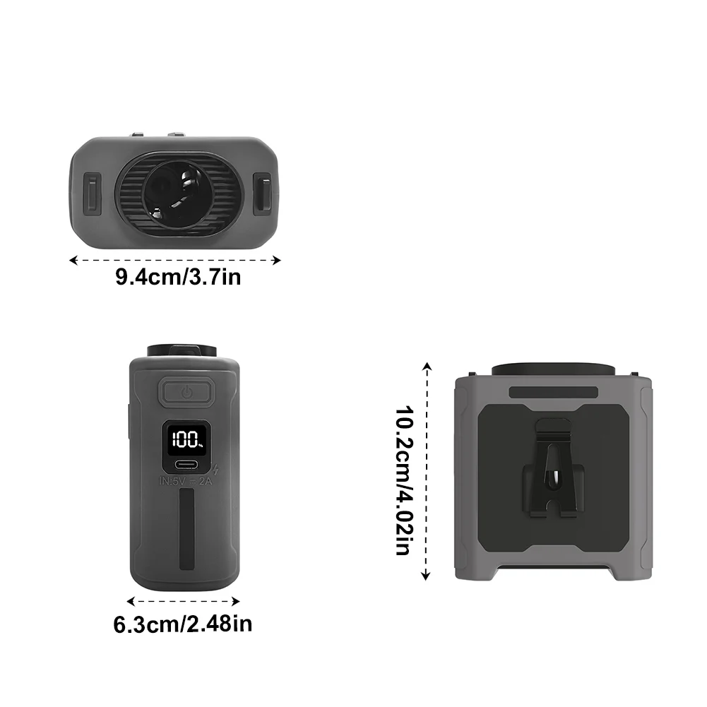 Перезаряжаемый поясной вентилятор 20000 мАч, портативный подвесной шейный вентилятор без помощи рук с фонариком Power Bank, 5 скоростей для работы на природе, кемпинга