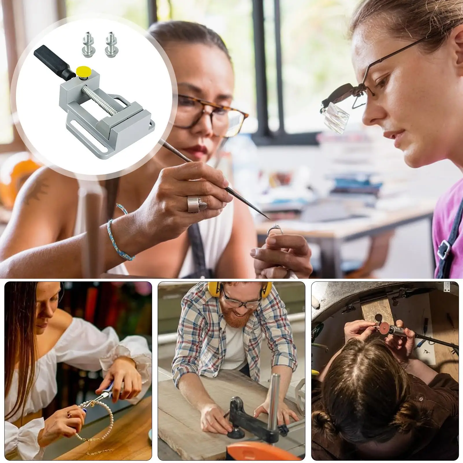 

Настольные тиски, регулируемый безопасный многоцелевой инструмент для ремонта, резьбы, ювелирные изделия, сделай сам, хобби, скамейки, тиски для гаражей, мастерских, модель