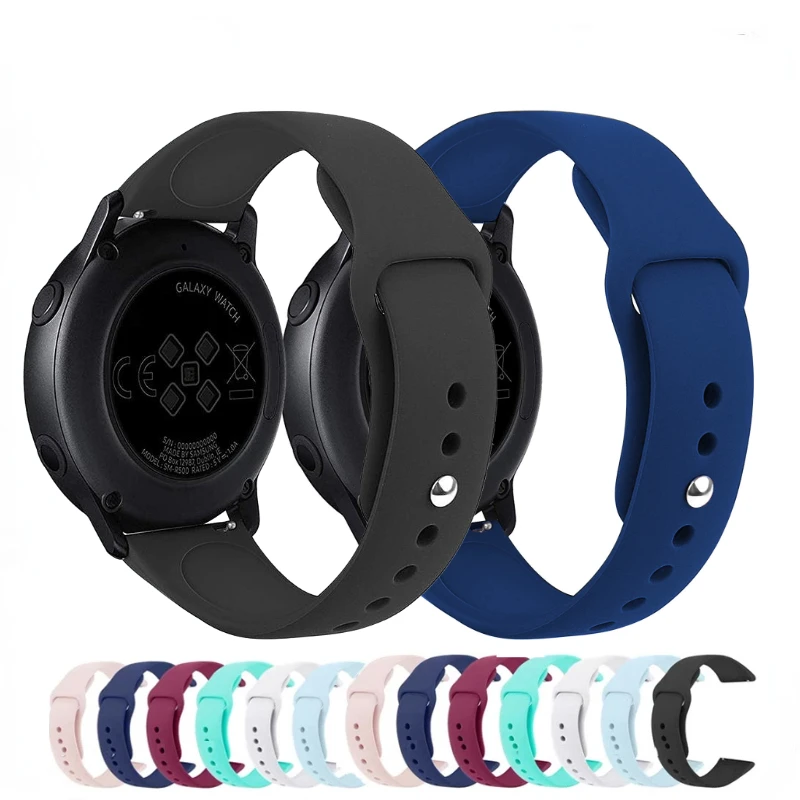 

20mm 22mm Silicone Band For Samsung Galaxy Watch 6/5/4 classic/Huawei watch 4/3/GT4-3/Amazfit Bip/GTS Sports Bracelet Wristband