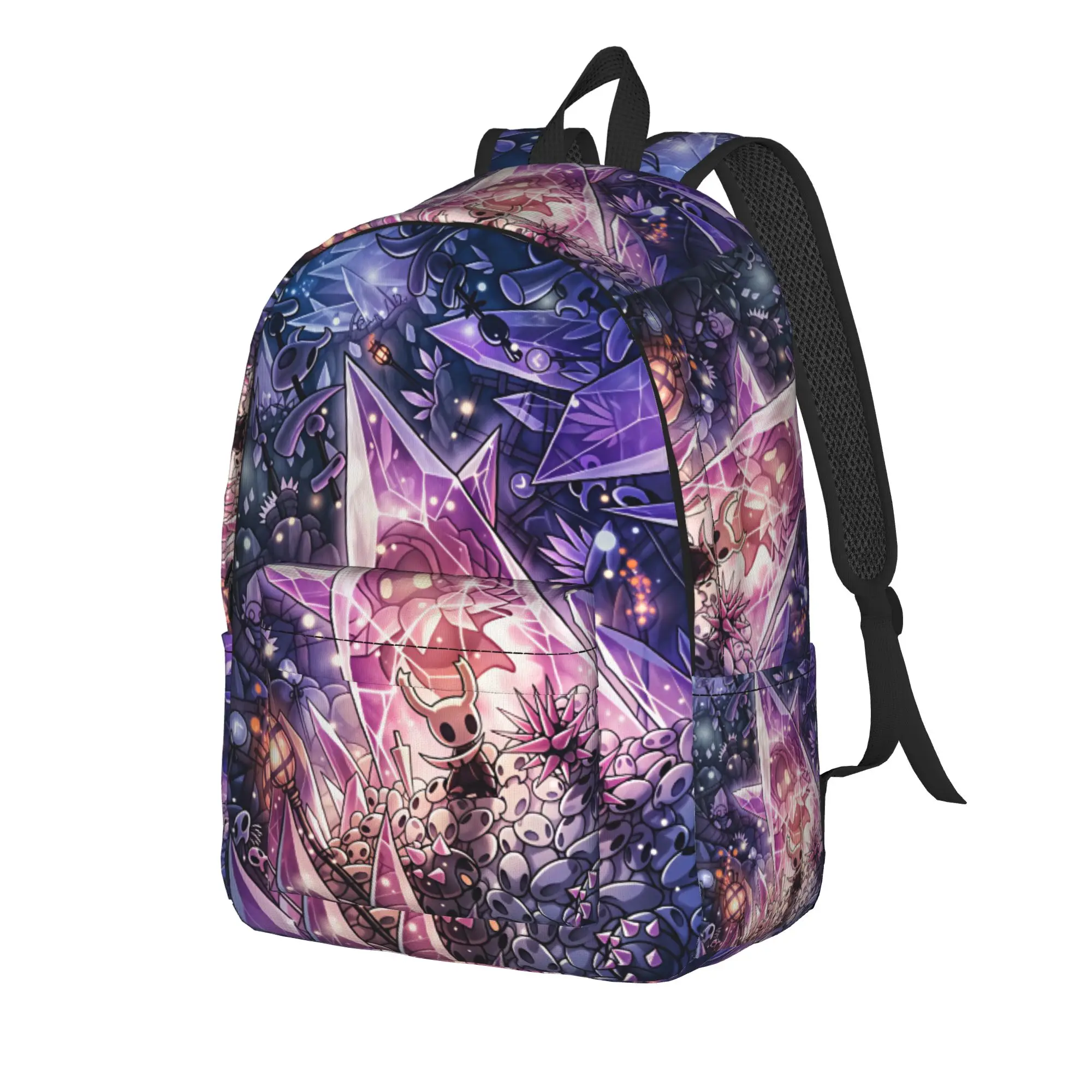 Hollow Knight Backpack Men  Durable Backpacks Polyester Kawaii High School Bags University Colorful Rucksack