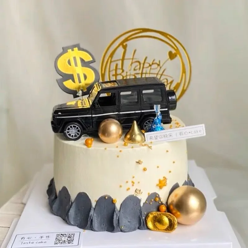 Beer Cake Topper Wine Bottle Ornament For Men Father Boy Birthday Party Decorations Wine Happy Whisky Cake Decorations