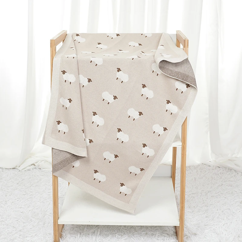 الرضع طفل البطانيات القطن 90*70 سنتيمتر كيس النوم لطيف الكرتون الأغنام الوليد صبي فتاة الفراش لحاف متماسكة عربة قماط لينة منقوشة