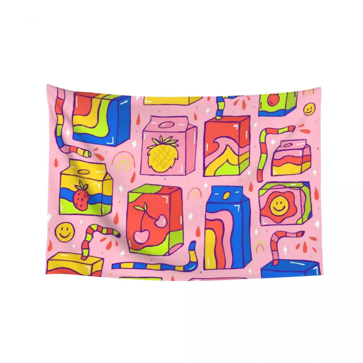 

Juice Box Print Tapestry Cute Room Decor Home Supplies Wall Decor Tapestry