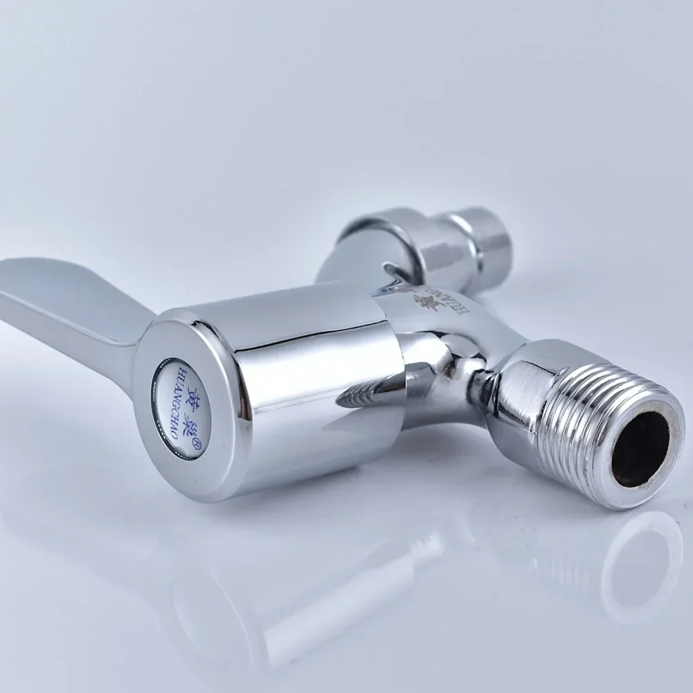 1PCS Faucet Faucets 4-point Water Inlet Copper Alloy Fixtures Home Improvement Outdoor Plumbing Universal