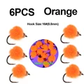 6 piezas de color naranja