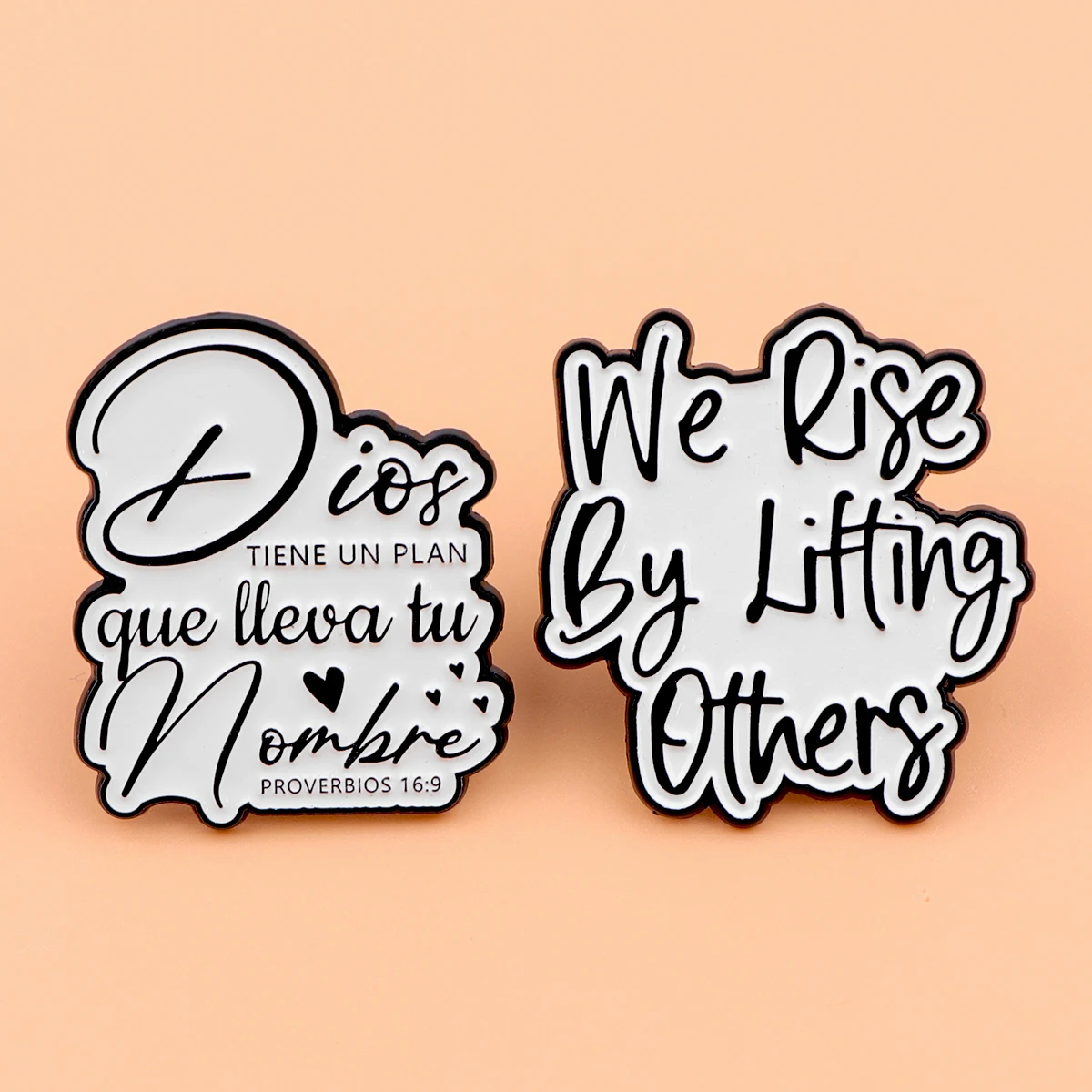 We Rise By Lifting Others Quotation Enamel Pin Badges on Backpack Lapel Pins Brooches on Clothes Jewelry Accessories