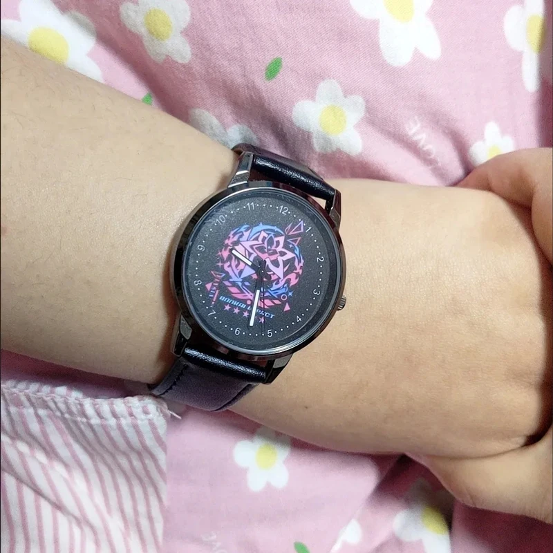 Honkai Impact 3 Fu Hua Raiden Mei Bronya Kiana Totem para hombres y mujeres, reloj mecánico con cinturón negro, relojes deportivos impermeables