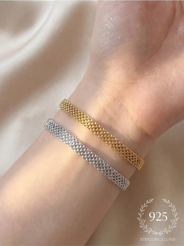 925 Sterling Silver Simplicity Personalized Ribbon Bracelet For Women Anniversary Party Personalized High Quality Fine Jewelry