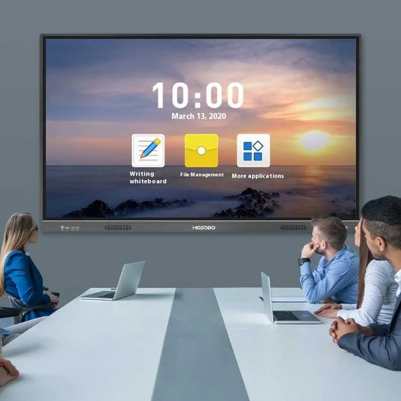 All-In-One 75 Inch Android Tablet SMART Whiteboard Infrared Multimedia Touch Effective Conference Presentations WHITE