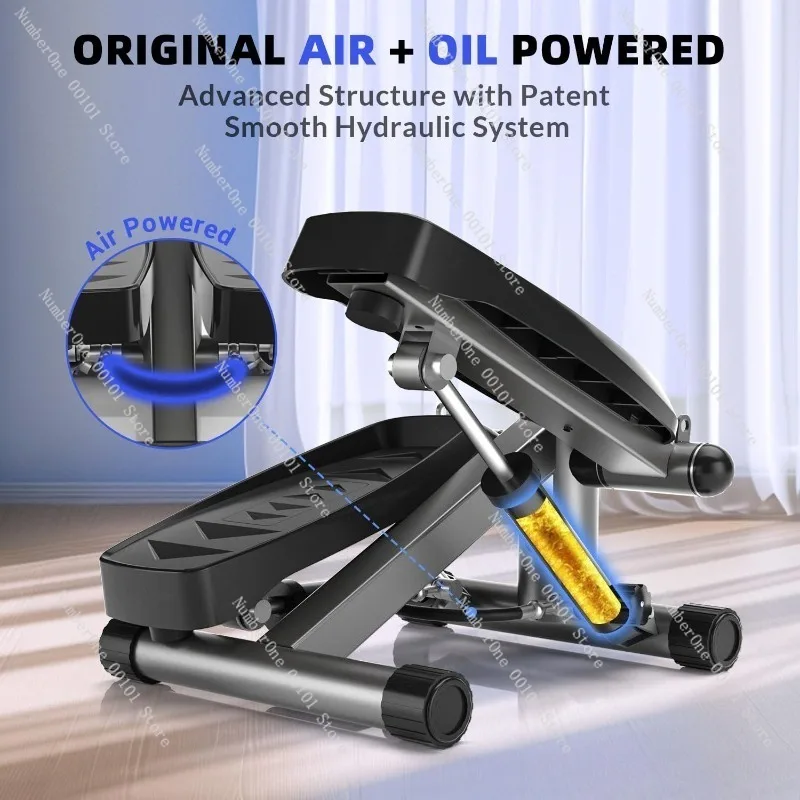 Silent Hydraulic Resistance Step Machine, Adjustable Weight Loss Home Fitness Tread, Stationary Foot Treadmill, Multi-purpose E
