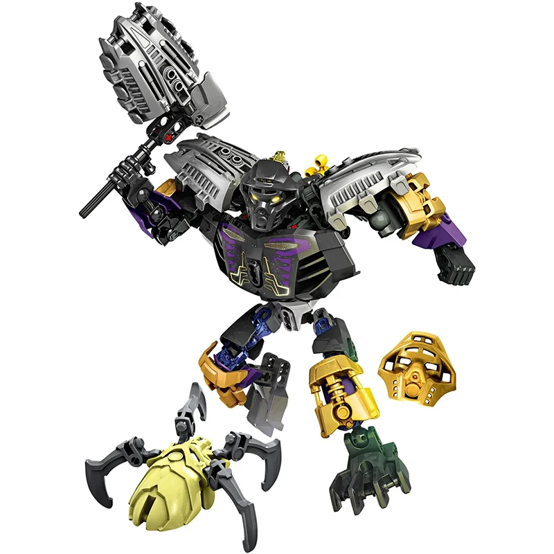 Gouden Masker Bionicle Ice Master Bouwstenen Beschermer Kopaka Anime Actionfiguren Soldaat Robot Steentjes Speelgoed voor Jongens Cadeaus