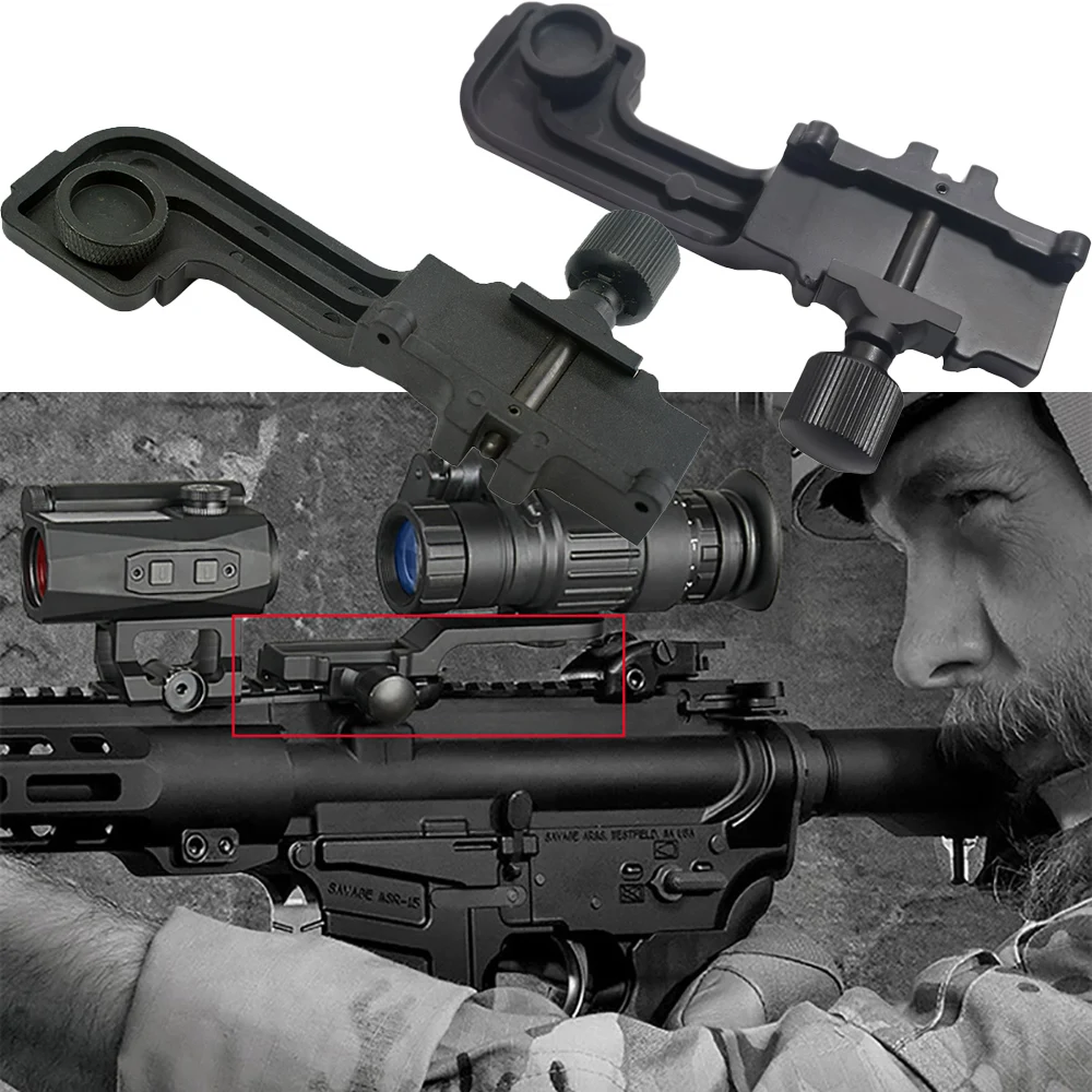 Polímero tático de alumínio montagem nvg 20mm picatinny trilho adaptador para caça pvs 14 pulsar gs 1x20 visão noturna rifle escopo visão