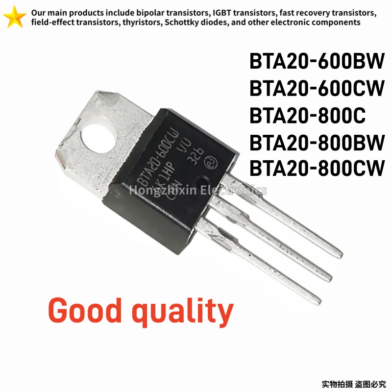 10PCS BTA20-600BW BTA20-600CW BTA20-800C BTA20-800BW BTA20-800CW TO-220 BTA20 600BW 600CW 800BW 800CW Bidirectional thyristor