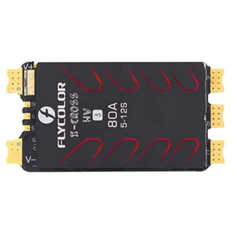 FLYCOLOR X-CROSS HV3 80A ESC 5-12S Blheli-32 Dshot Proshot 64Mhz 32 Bit Speed Controller For RC FPV Drone Racing Easy To Use