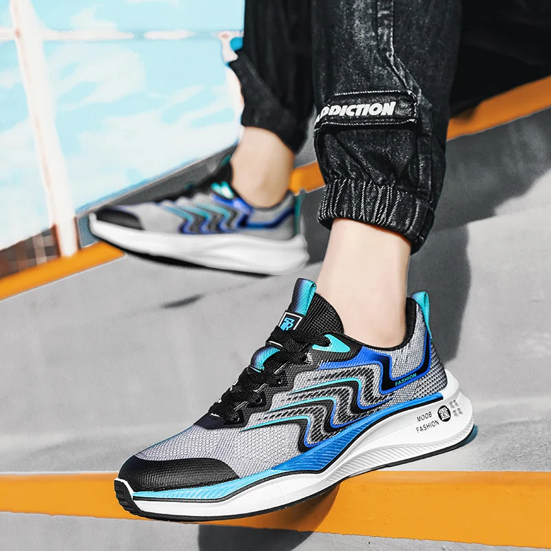 Mens Running Shoes Cushion Sneakers Trainers Outdoor Male Sport Shoes for Men Weave Breathable Lace Up Casual Men's Sneakers