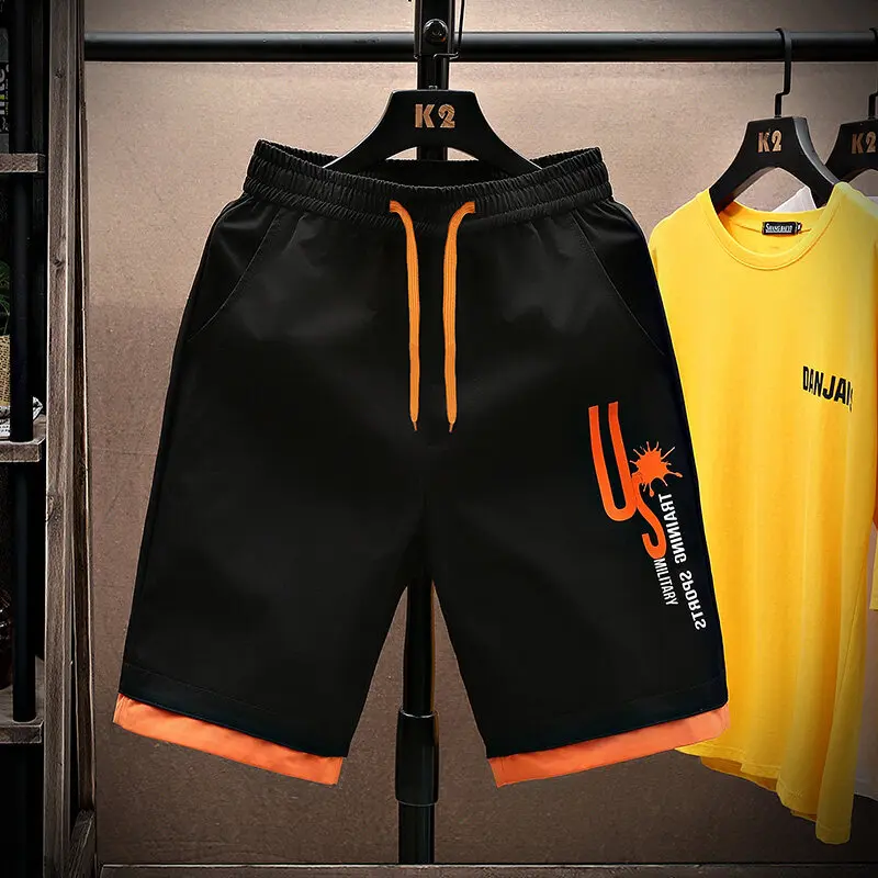 

Молодежные повседневные шорты, лето 2024, мужские уличные свободные быстросохнущие брюки длиной до колена, пляжные спортивные шорты на открытом воздухе с эластичной резинкой на талии, тонкие джоггеры